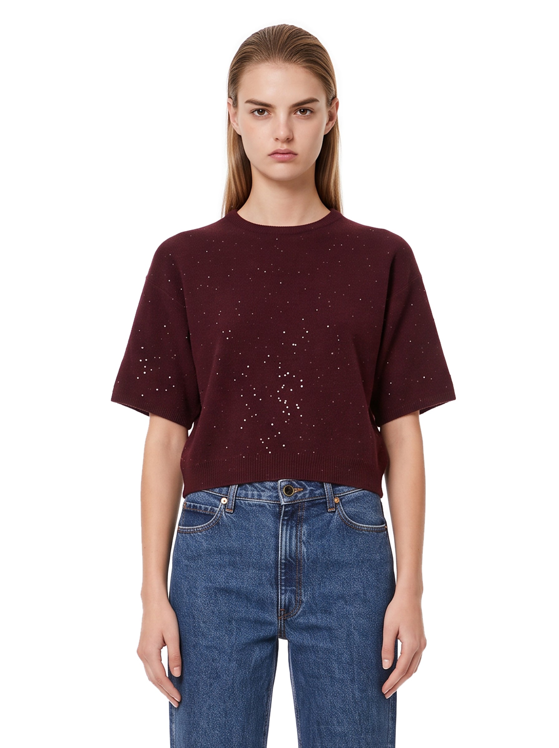 Maglia Lucilla in bordeaux 