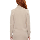 Pullover dolcevita Baviera in beige 