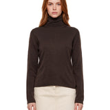 Pullover dolcevita Baviera in marrone 