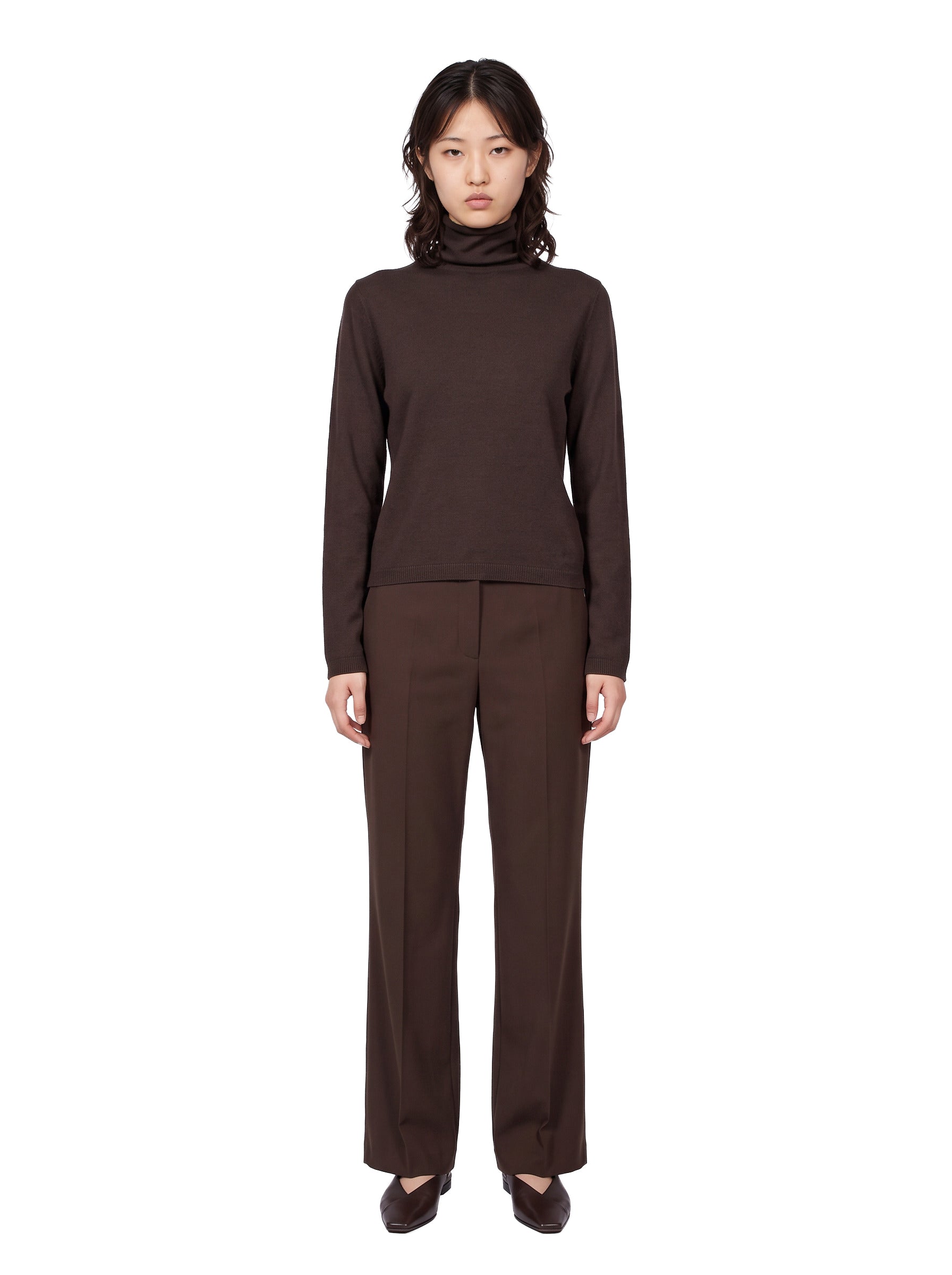 Pullover dolcevita Baviera in marrone 