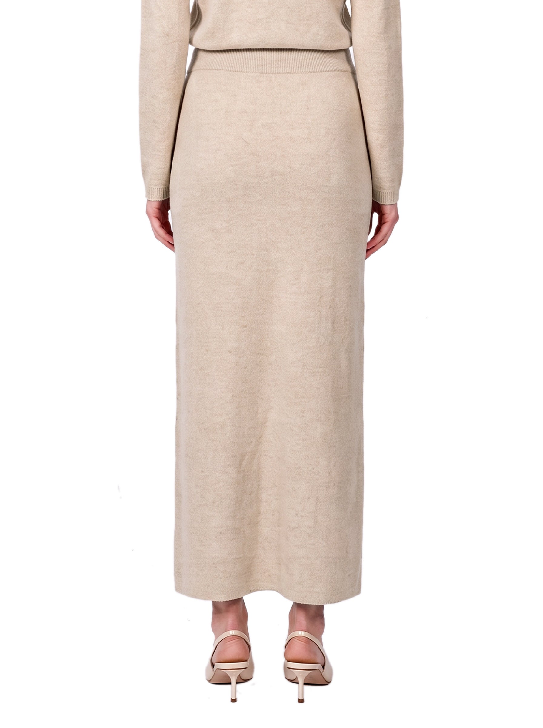 Gonna midi a matita Florida in beige 