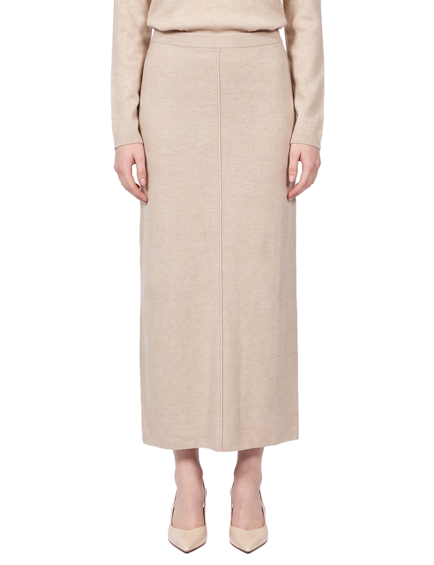 Gonna midi a matita Florida in beige 