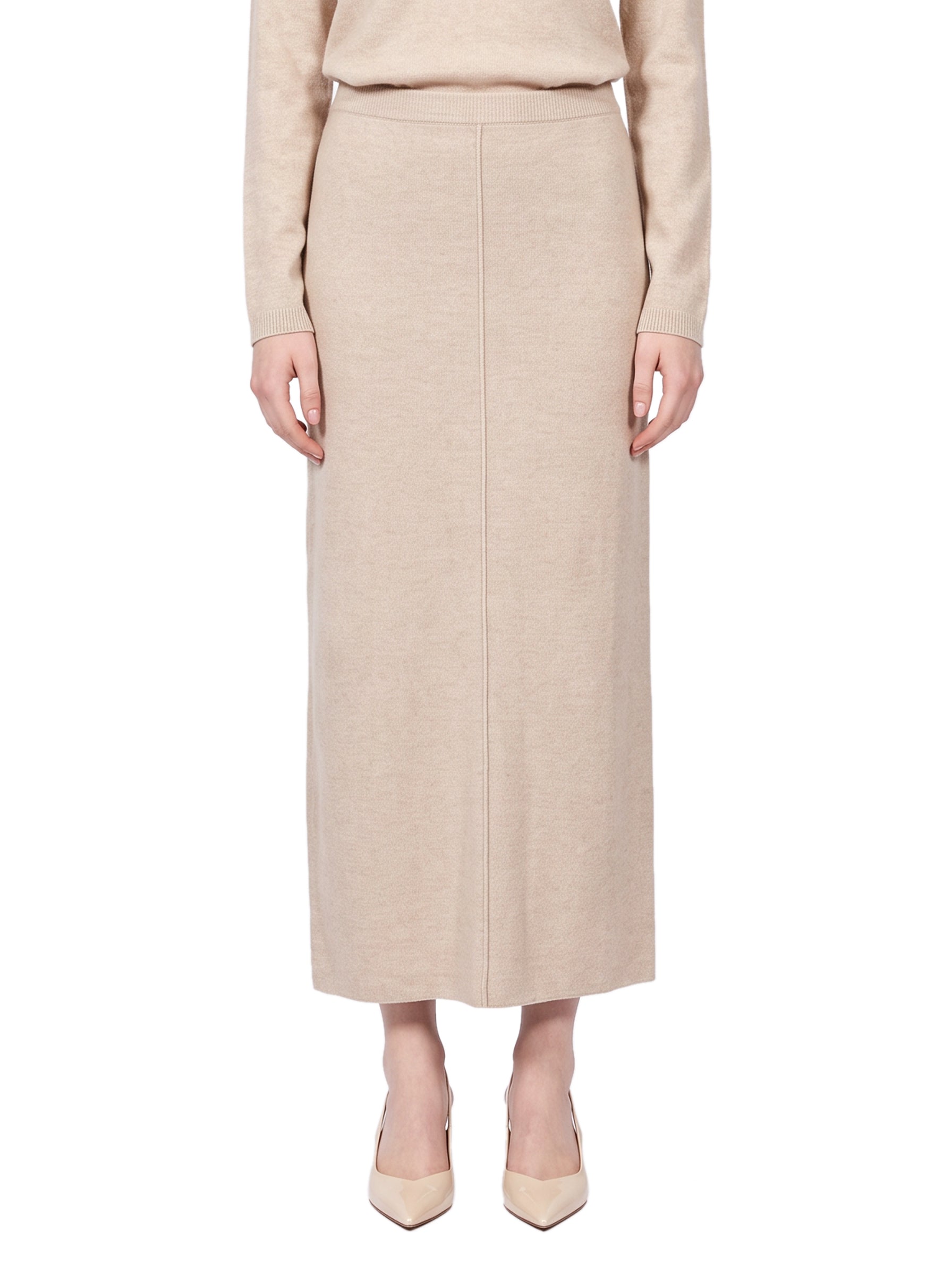 Gonna midi a matita Florida in beige 