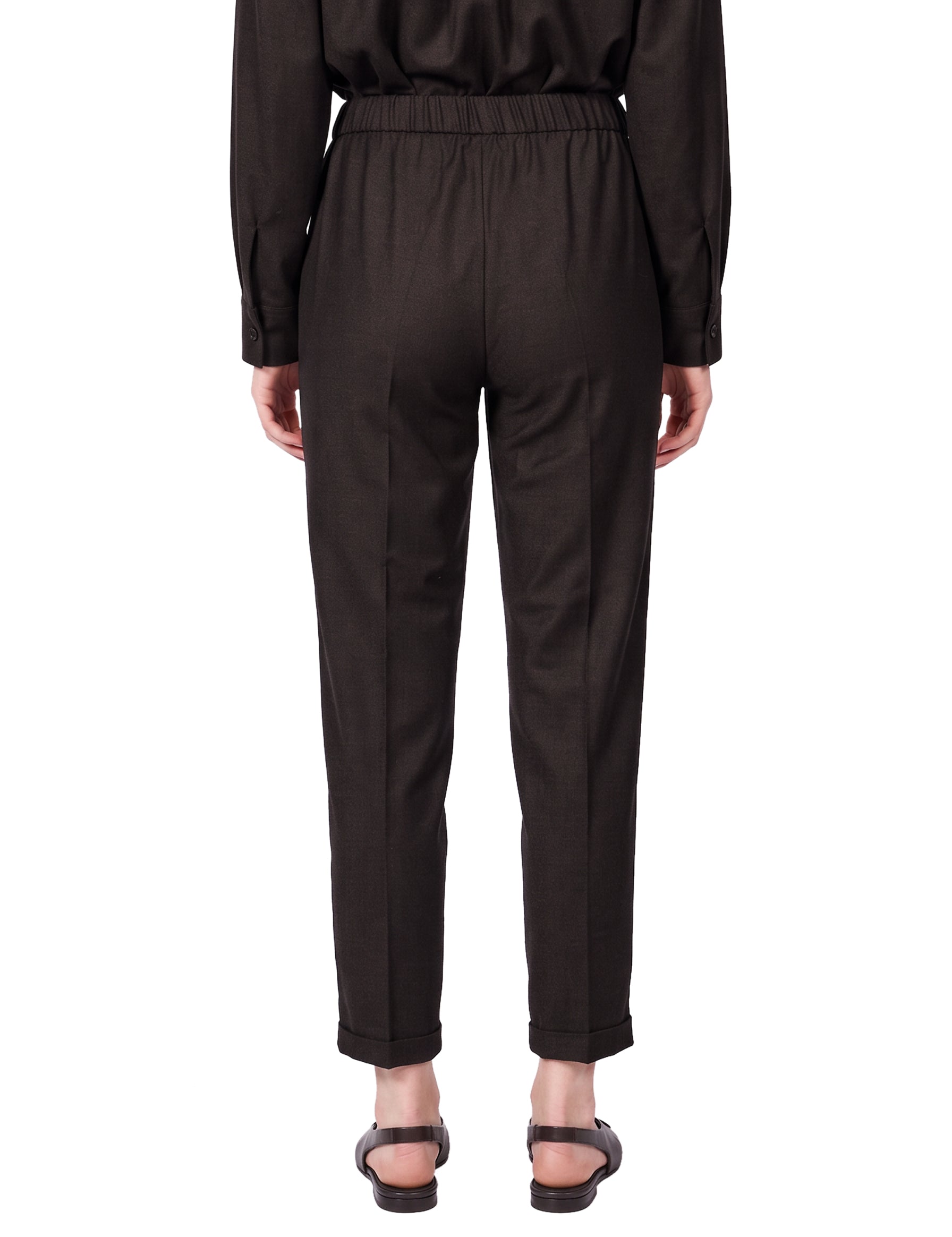 Pantaloni a sigaretta Rosalba in marrone 