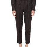 Pantaloni a sigaretta Rosalba in marrone 
