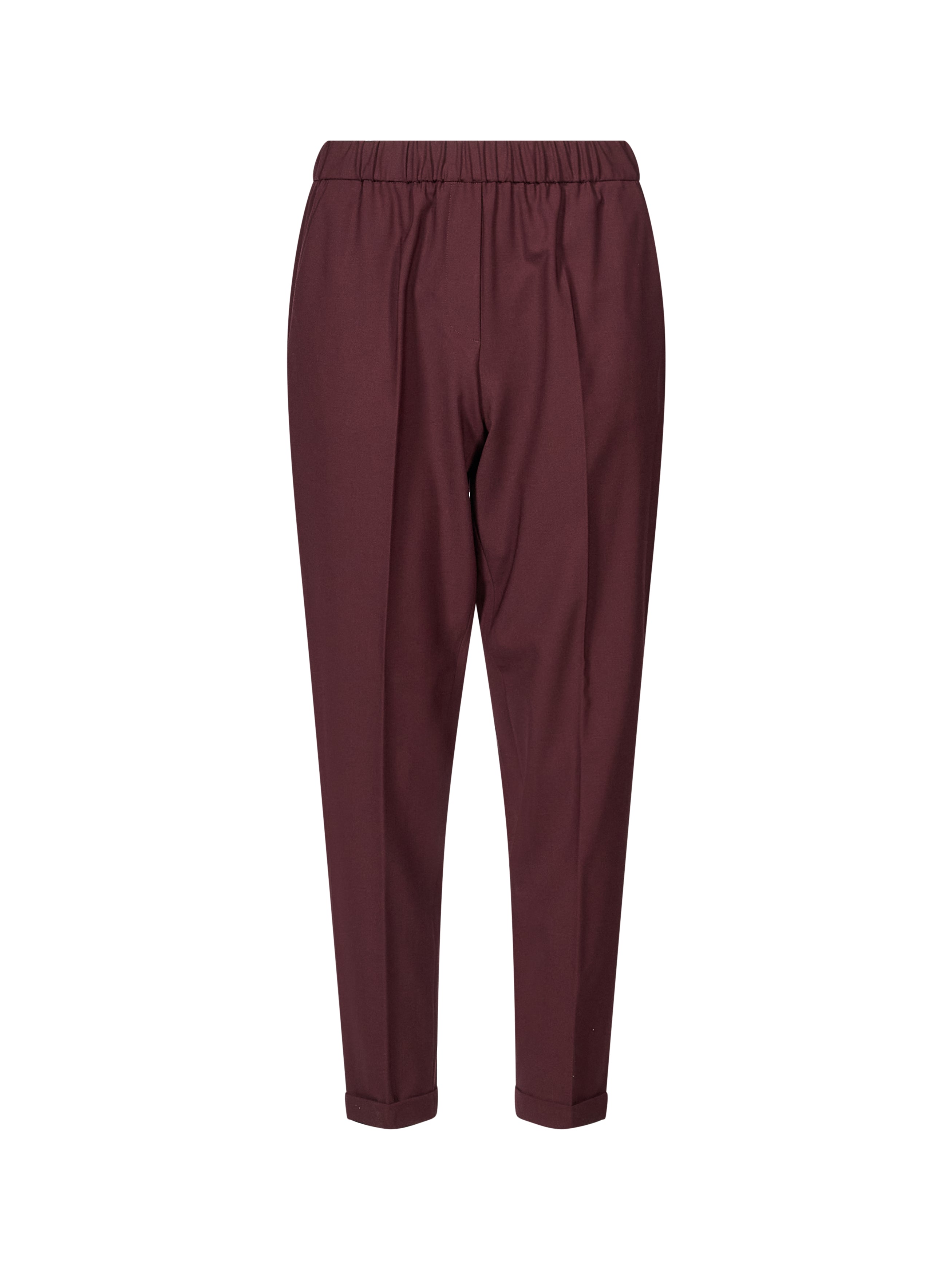 Pantaloni a sigaretta Rosalba in bordeaux 