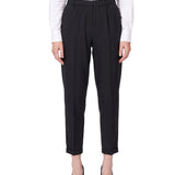 Pantaloni a sigaretta Rosalba in nero 