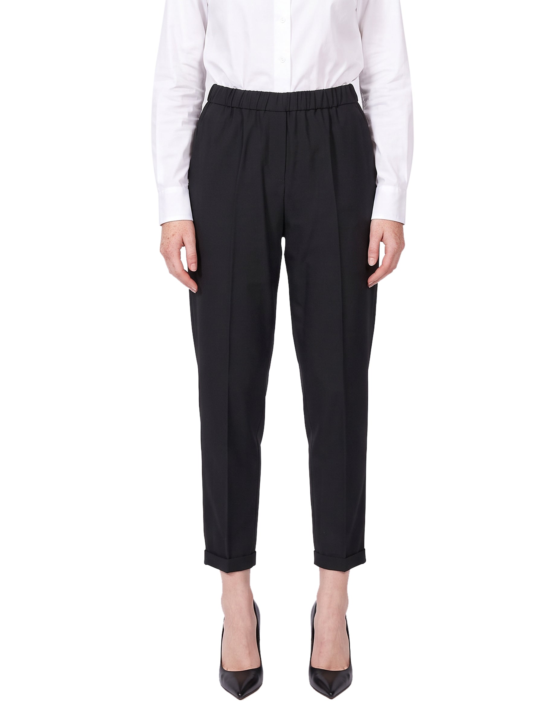 Pantaloni a sigaretta Rosalba in nero 