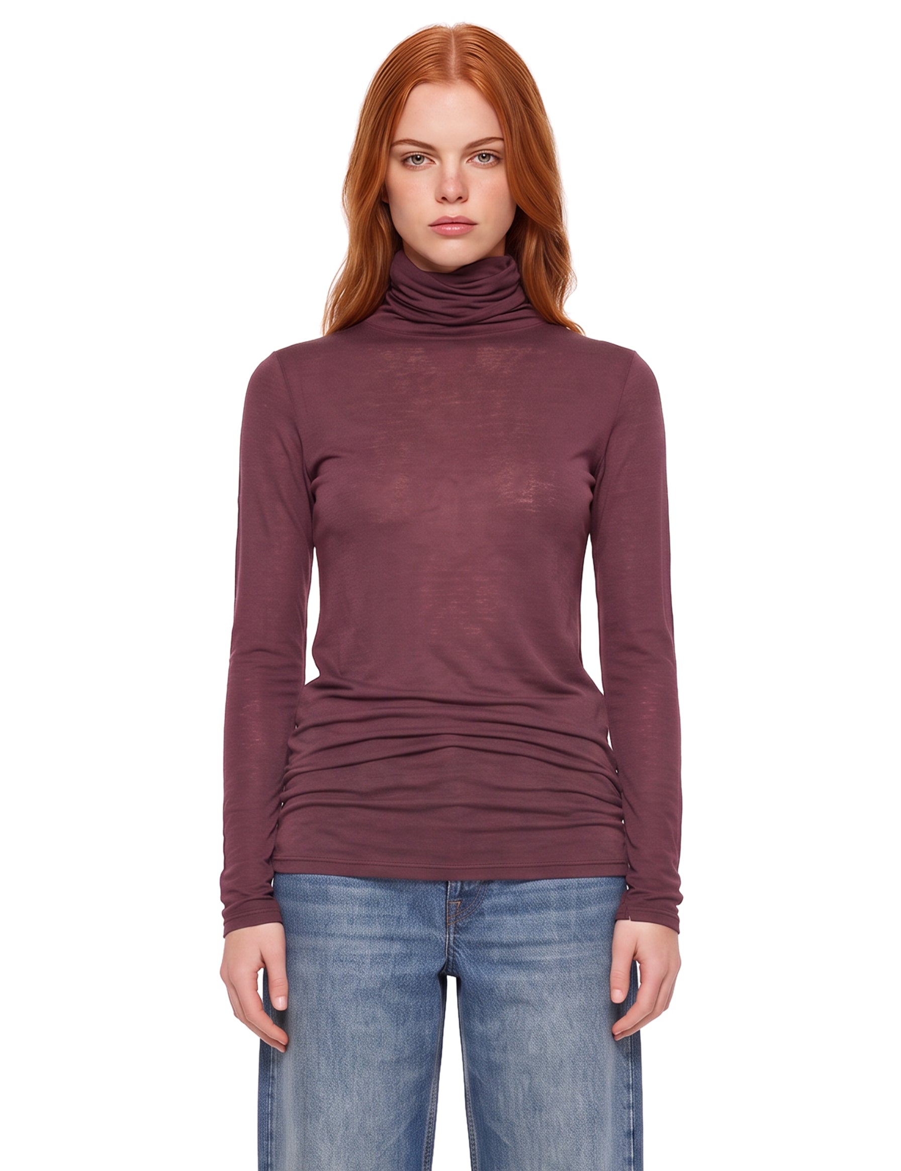 Maglia dolcevita Condor in bordeaux 