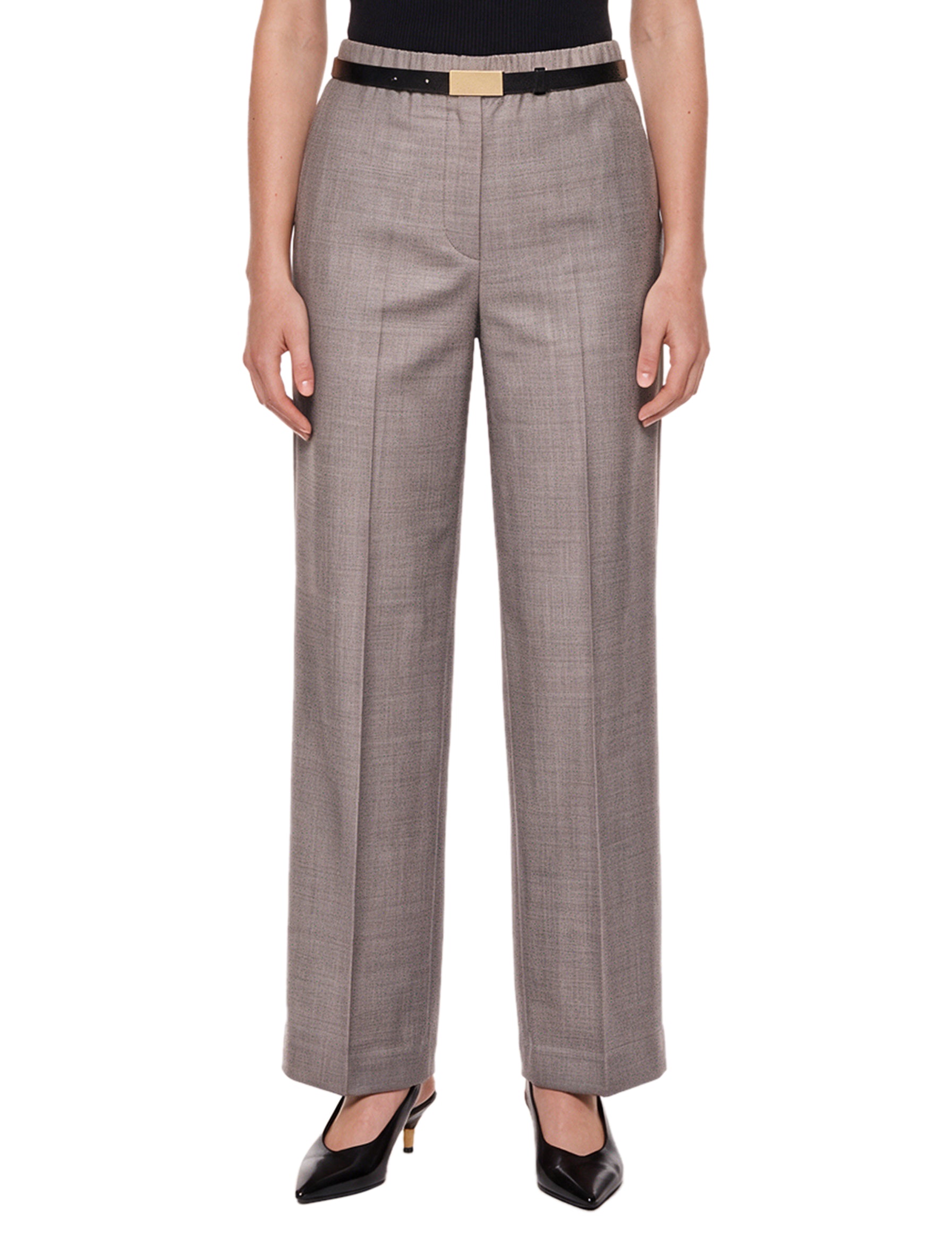 Pantaloni con pinces Silvio in grigio 