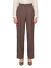 Pantaloni con pinces Silvio in marrone