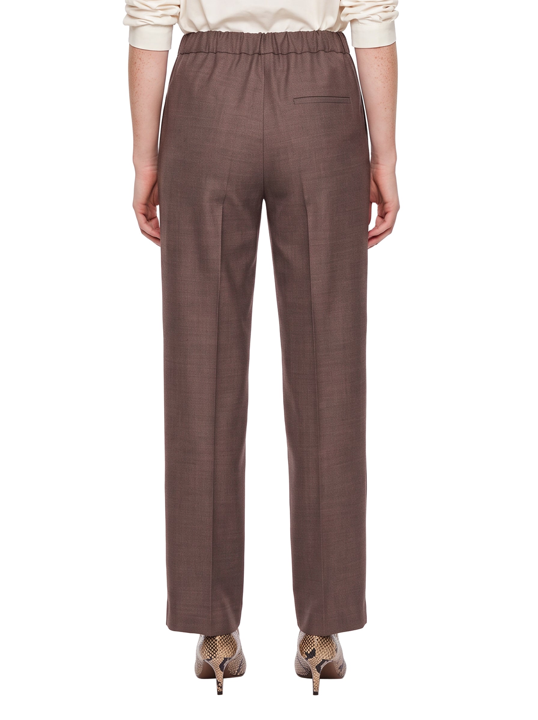 Pantaloni con pinces Silvio in marrone 