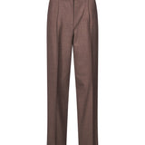 Pantaloni con pinces Silvio in marrone 
