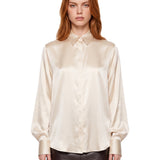 Camicia in seta Chisone in avorio 