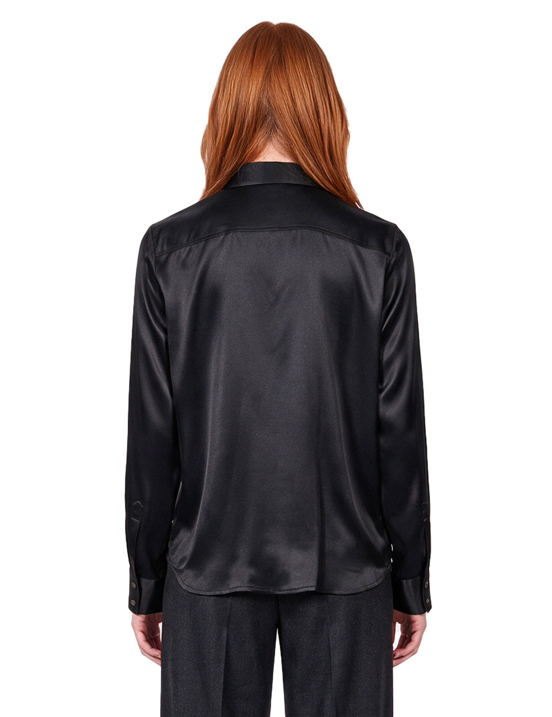 Camicia in seta Chisone in nero 