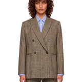 Blazer doppiopetto Hime in marrone 
