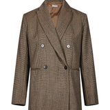 Blazer doppiopetto Hime in marrone 