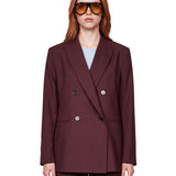 Blazer doppiopetto Hime in bordeaux 