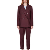 Blazer doppiopetto Hime in bordeaux 