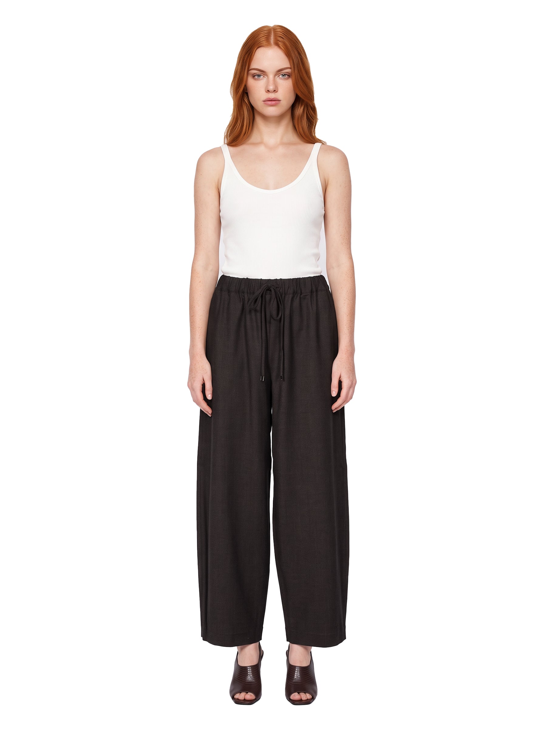 Pantaloni con coulisse San Lorenzo in marrone 