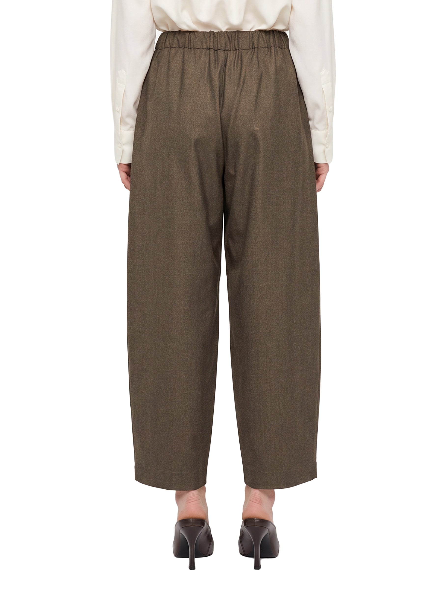 Pantaloni con coulisse San Lorenzo in verde khaki 