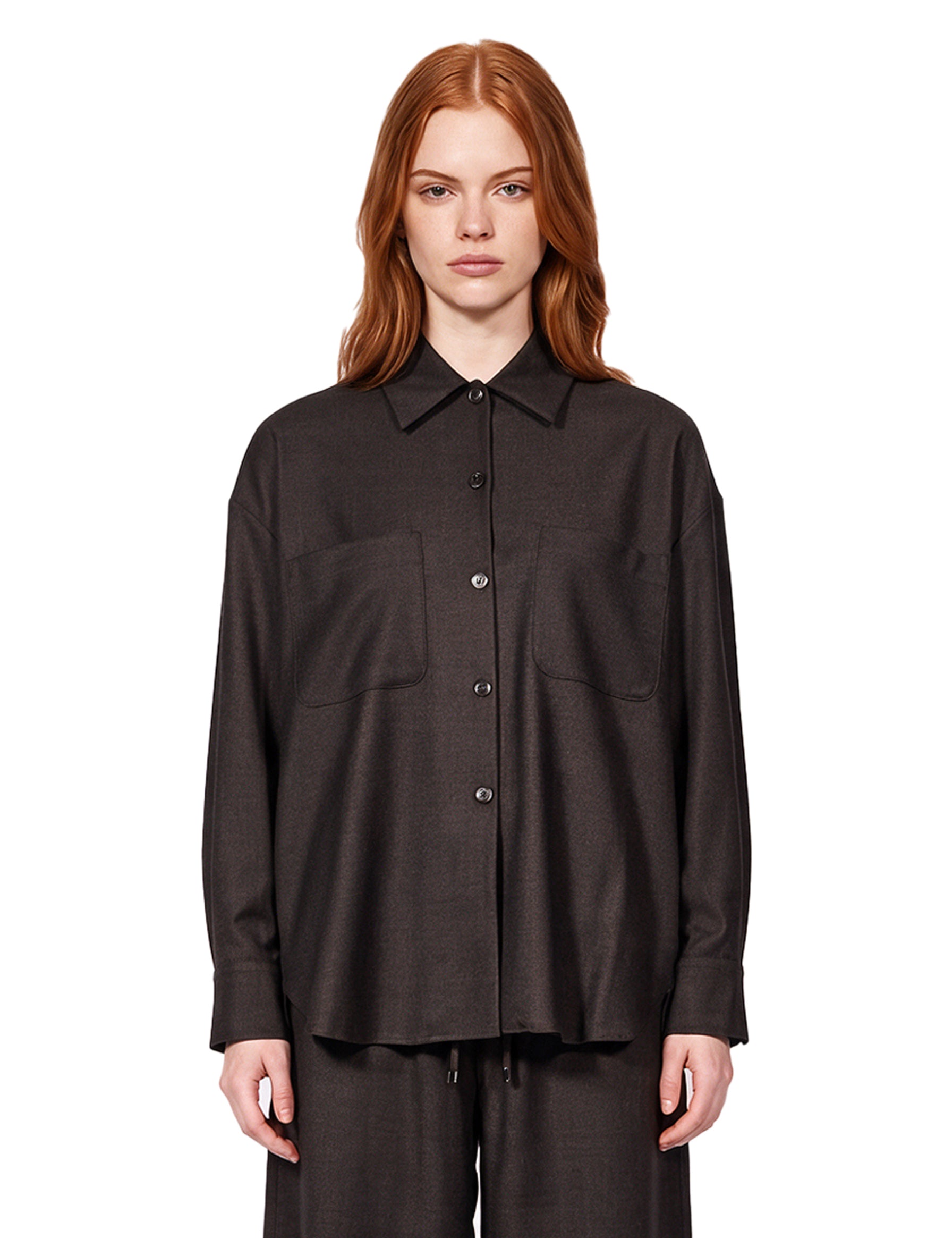 Camicia oversize Azalea in marrone 
