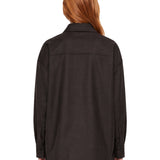 Camicia oversize Azalea in marrone 