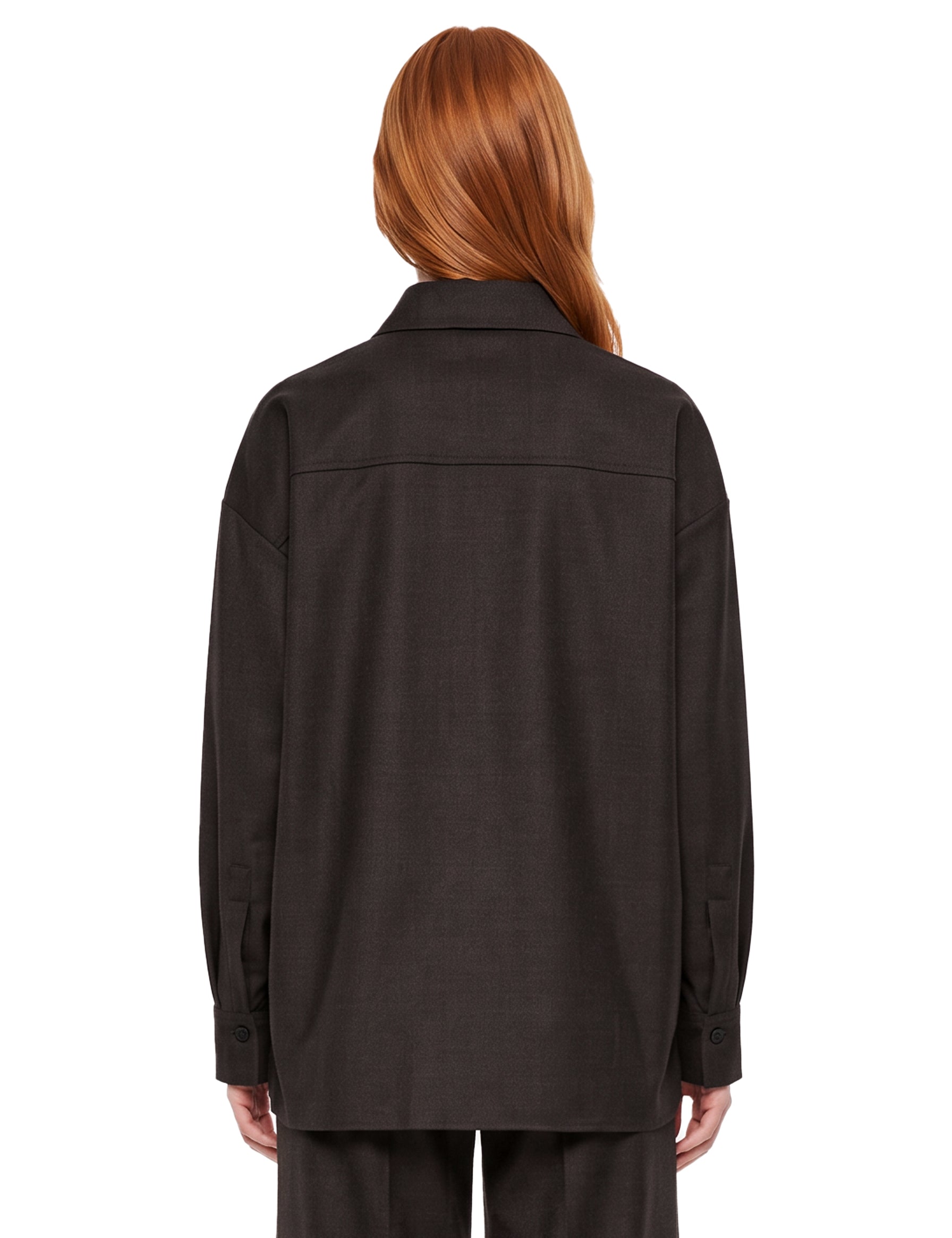 Camicia oversize Azalea in marrone 