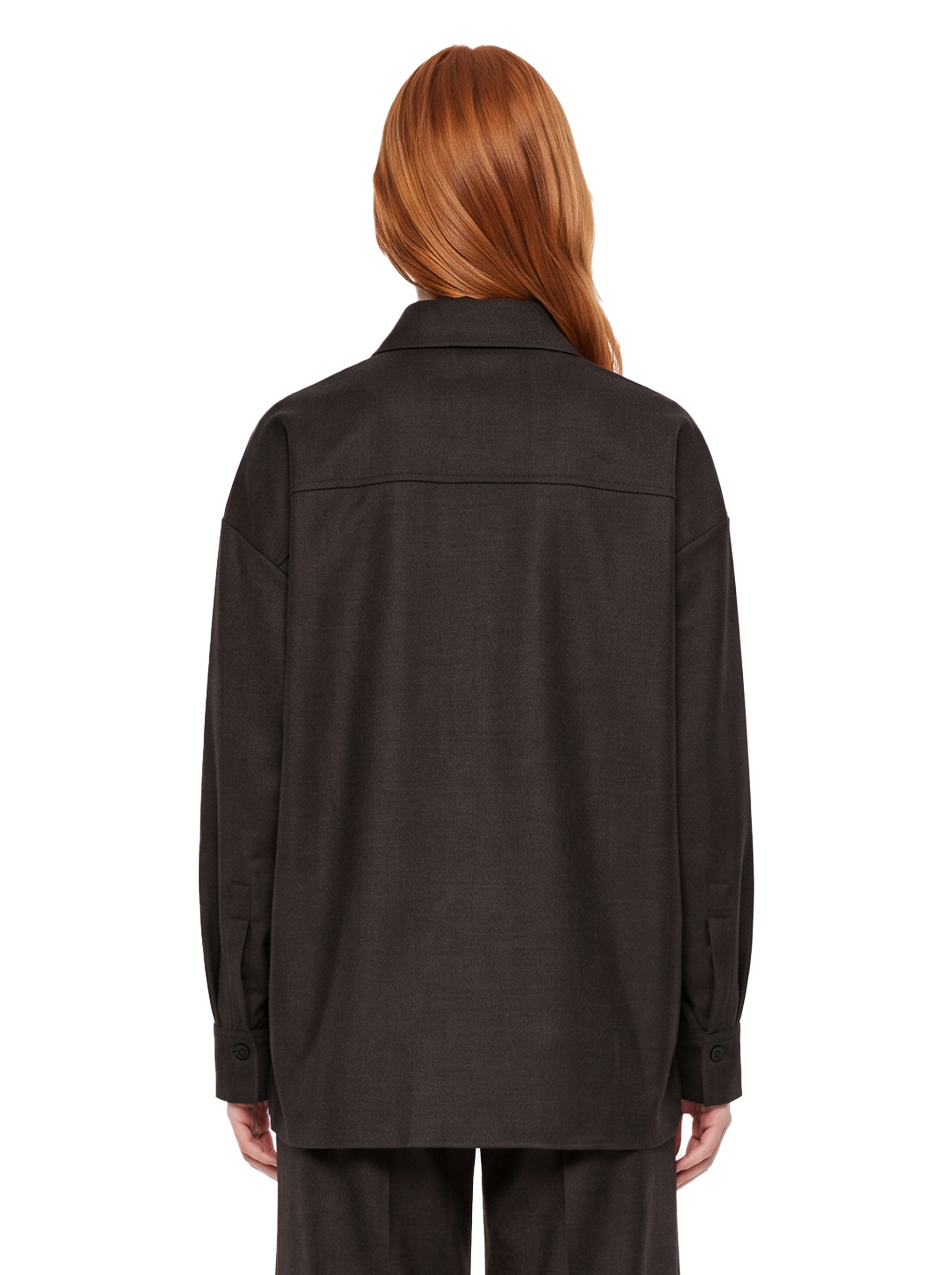 Camicia oversize Azalea in marrone 