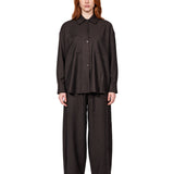 Camicia oversize Azalea in marrone 