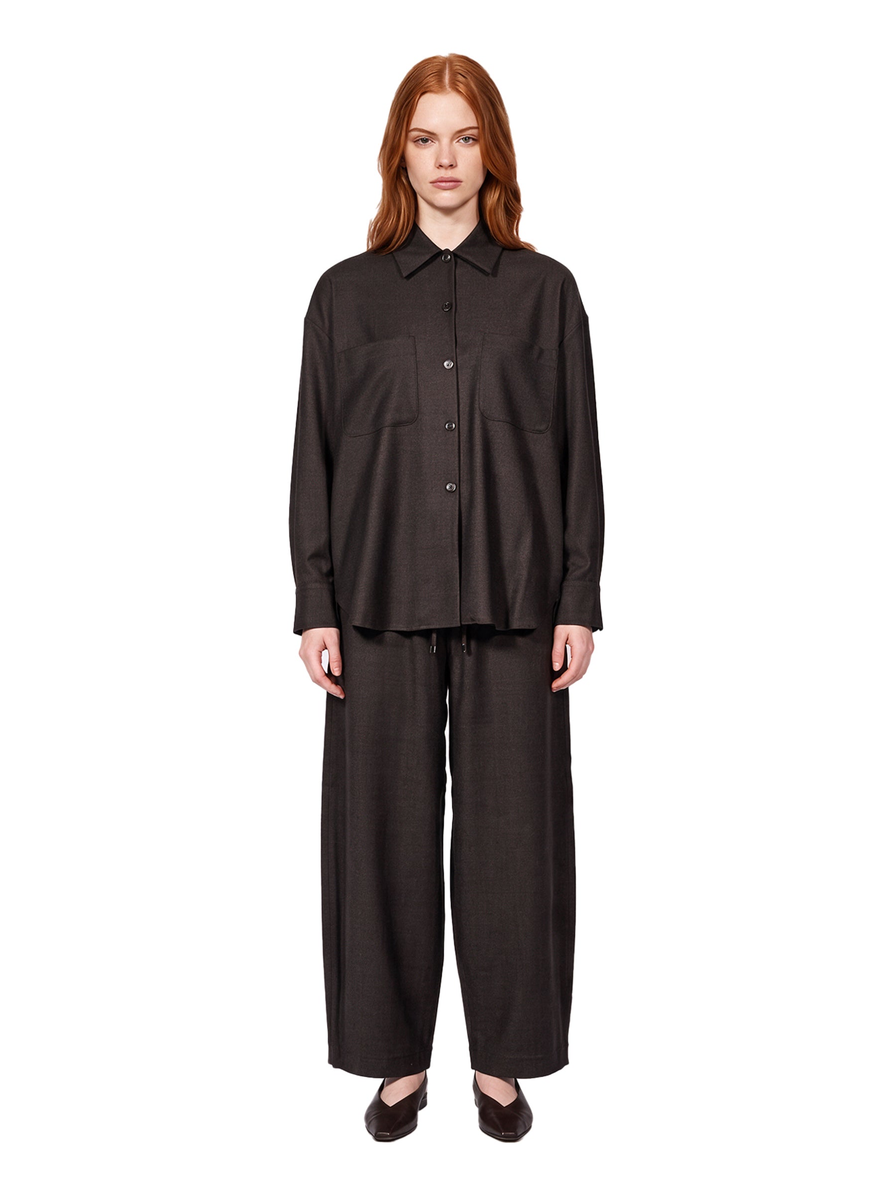 Camicia oversize Azalea in marrone 