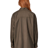 Camicia oversize Azalea in verde khaki 