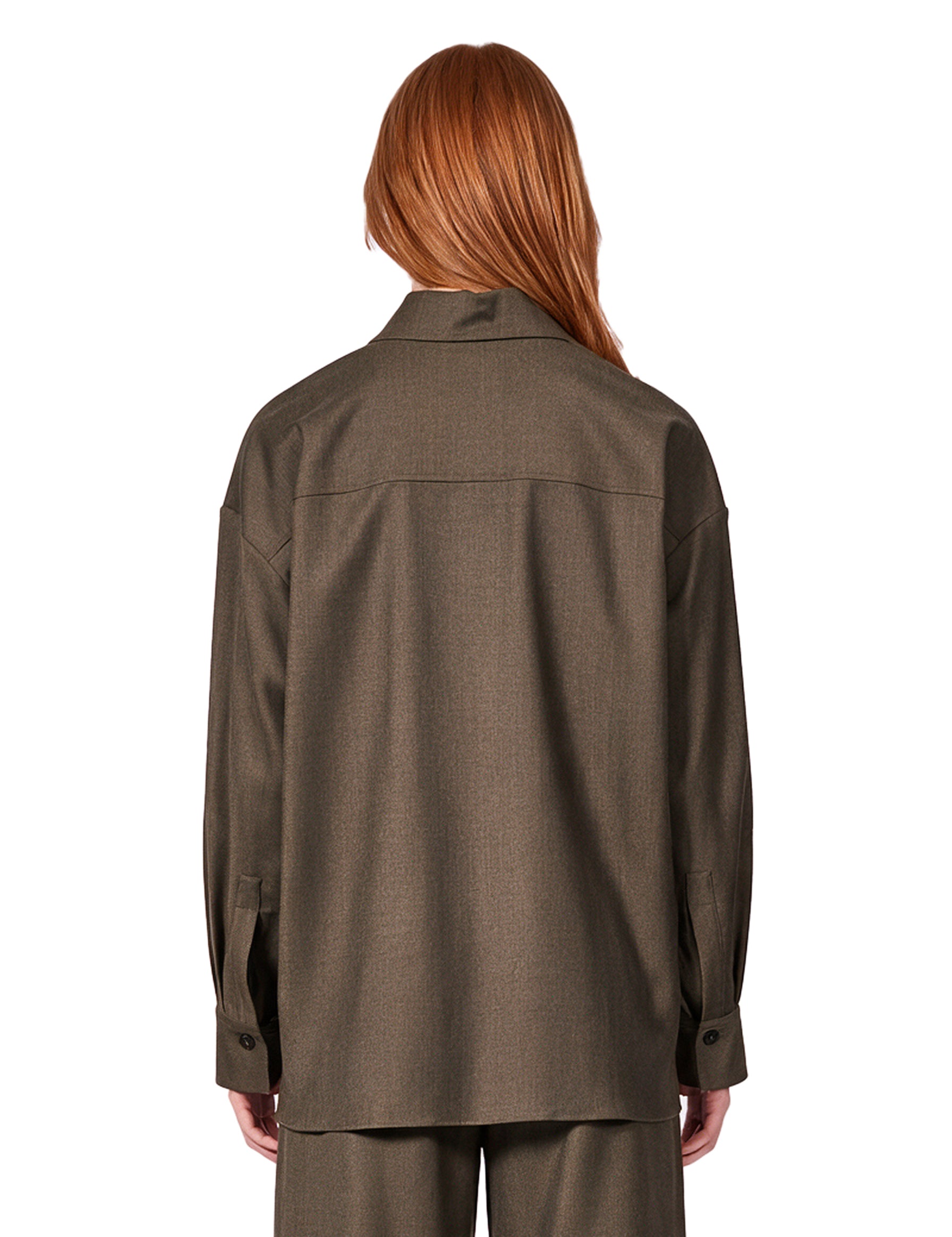 Camicia oversize Azalea in verde khaki 