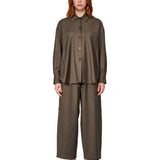 Camicia oversize Azalea in verde khaki 