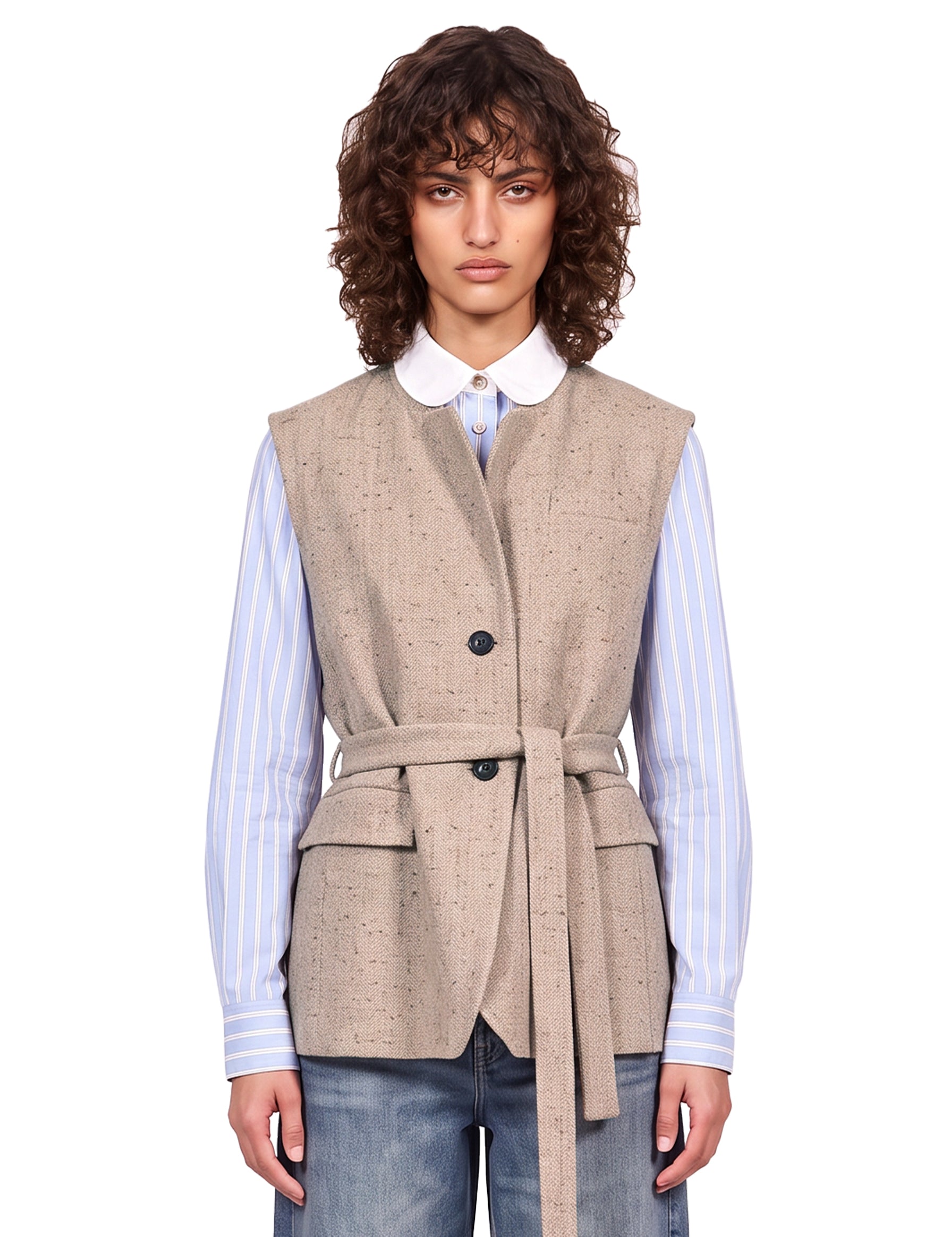 Gilet Hawaii in beige 