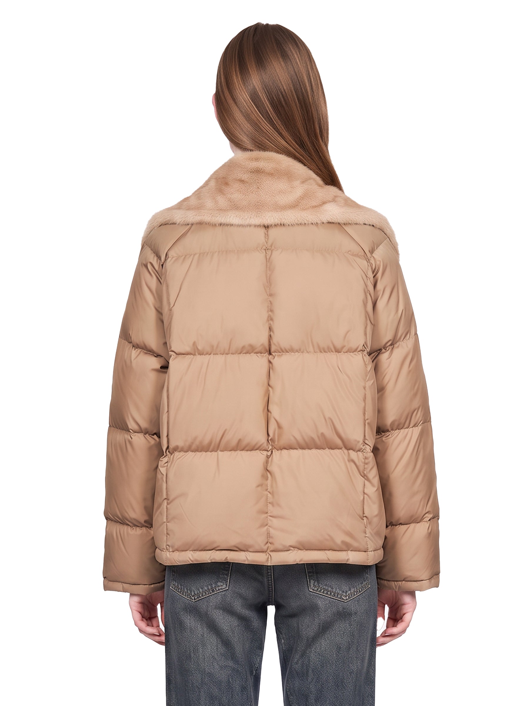 Piumino Fico in beige 