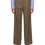 Pantaloni a quadri Pervinca in beige 