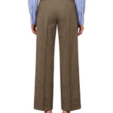 Pantaloni a quadri Pervinca in beige 