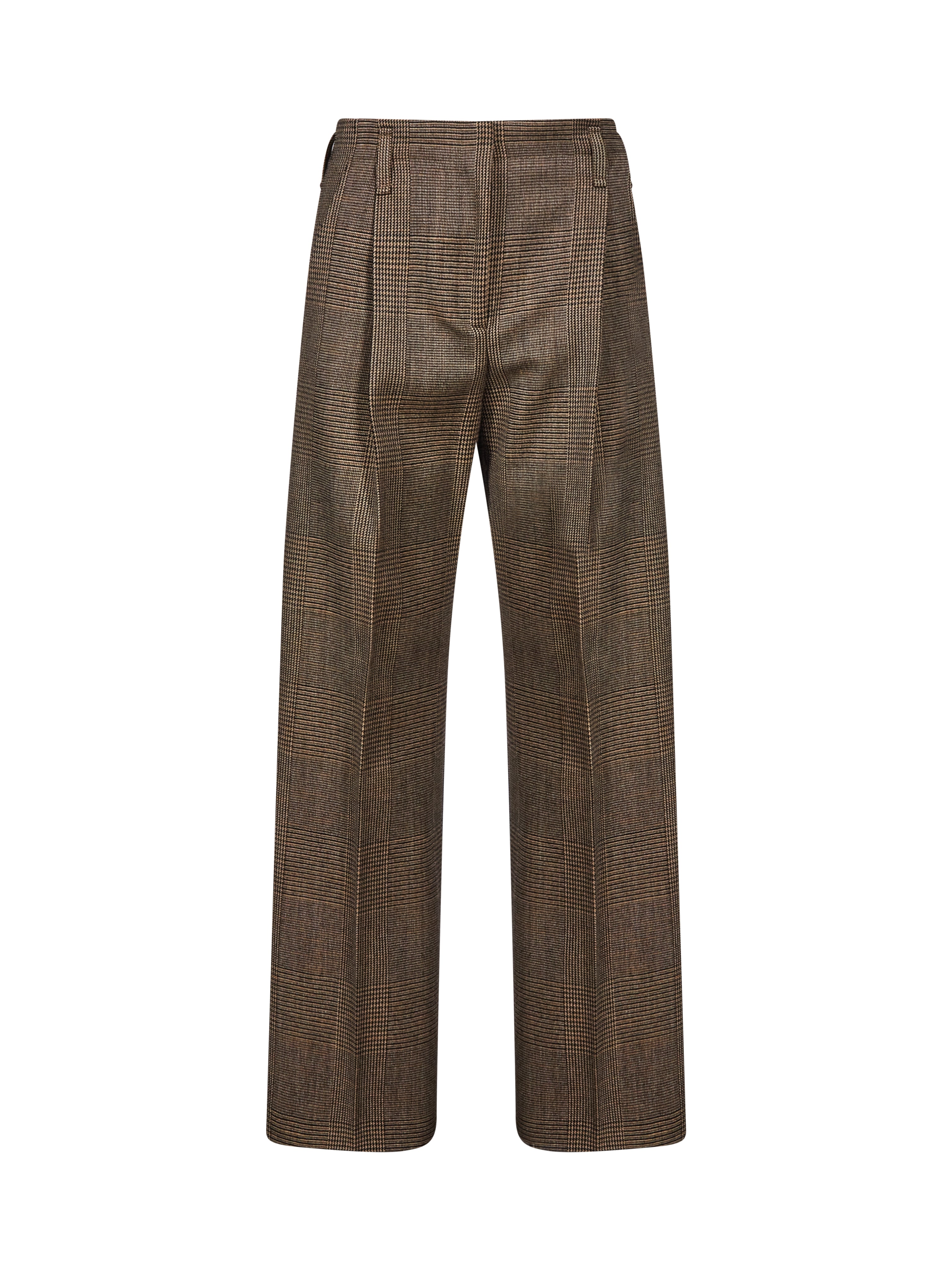 Pantaloni a quadri Pervinca in beige 