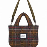 Borsa trapuntata a tracolla in tartan 