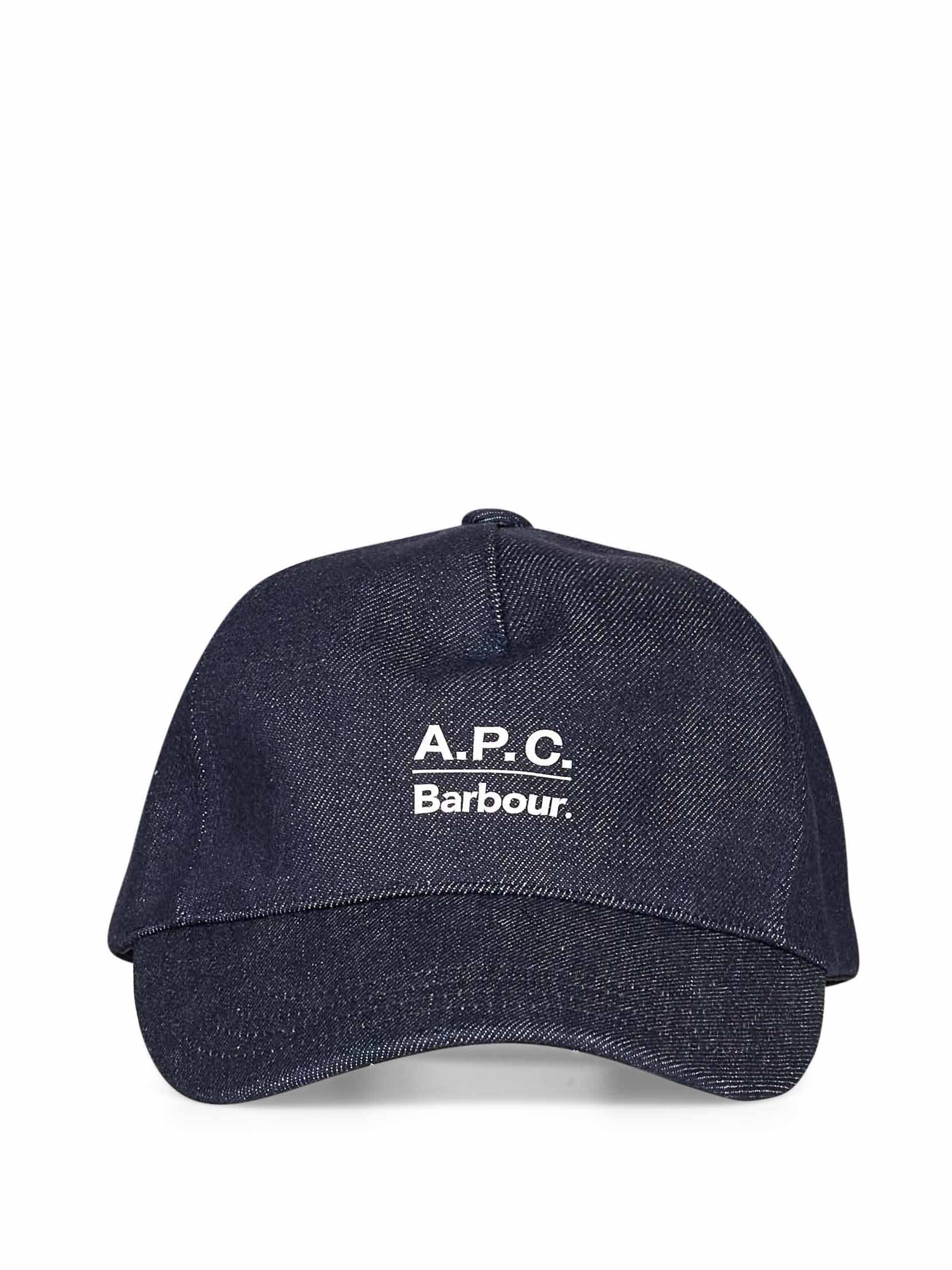 Cappellino in denim blu 