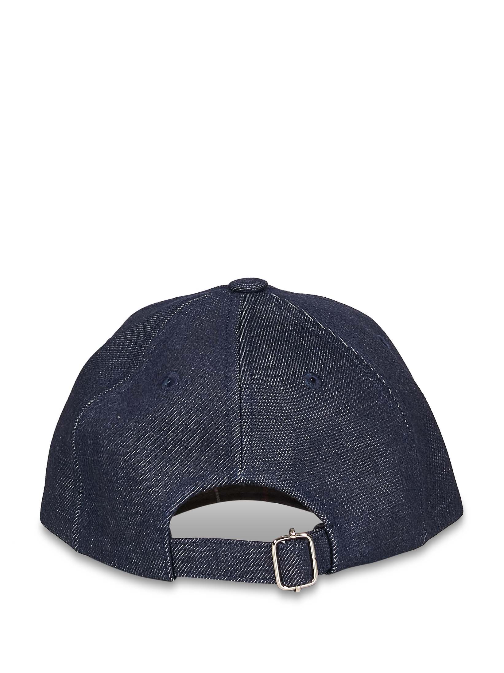 Cappellino in denim blu 