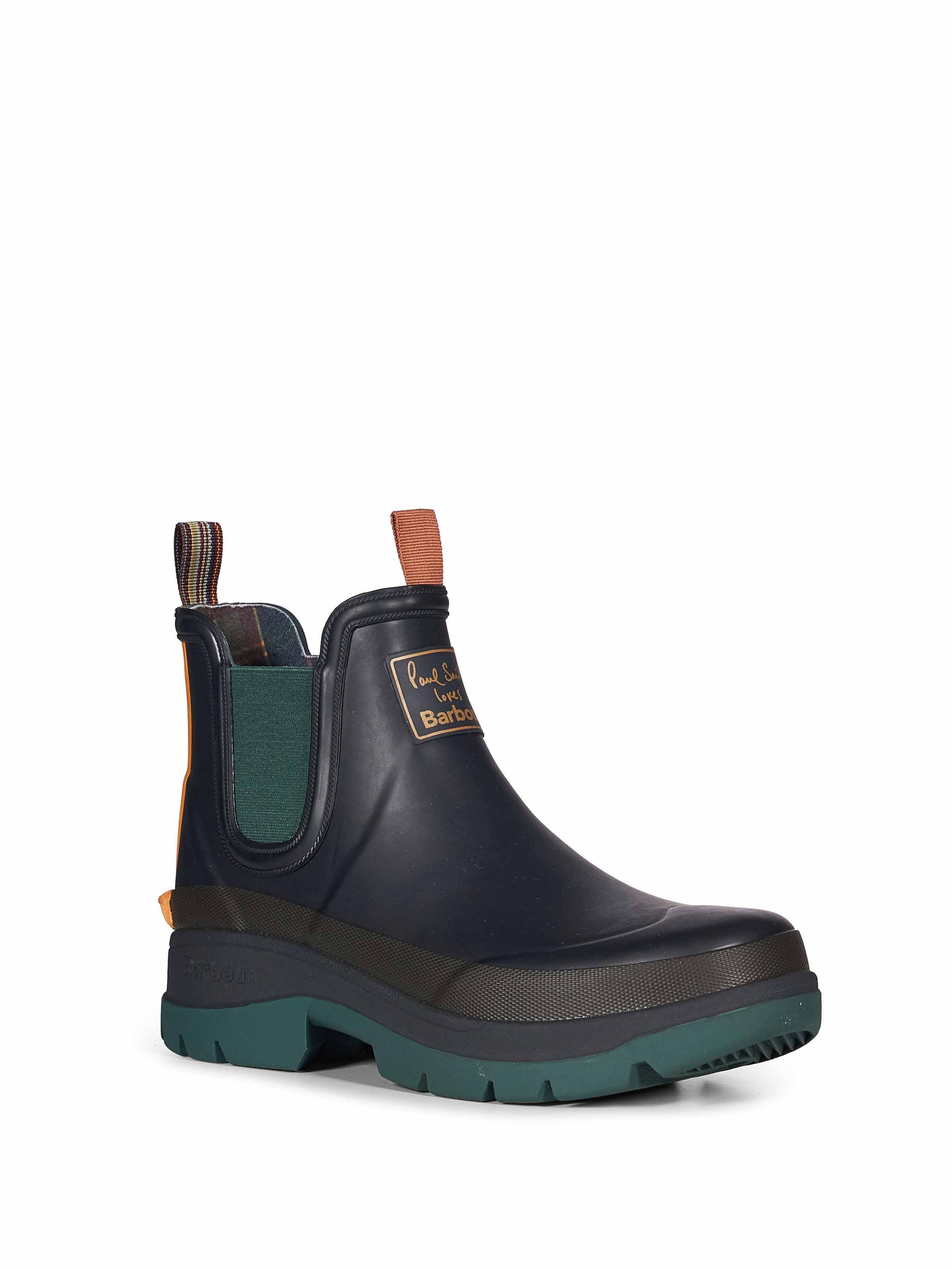 Stivalettii Chelsea Paul Smith Loves Barbour blu 