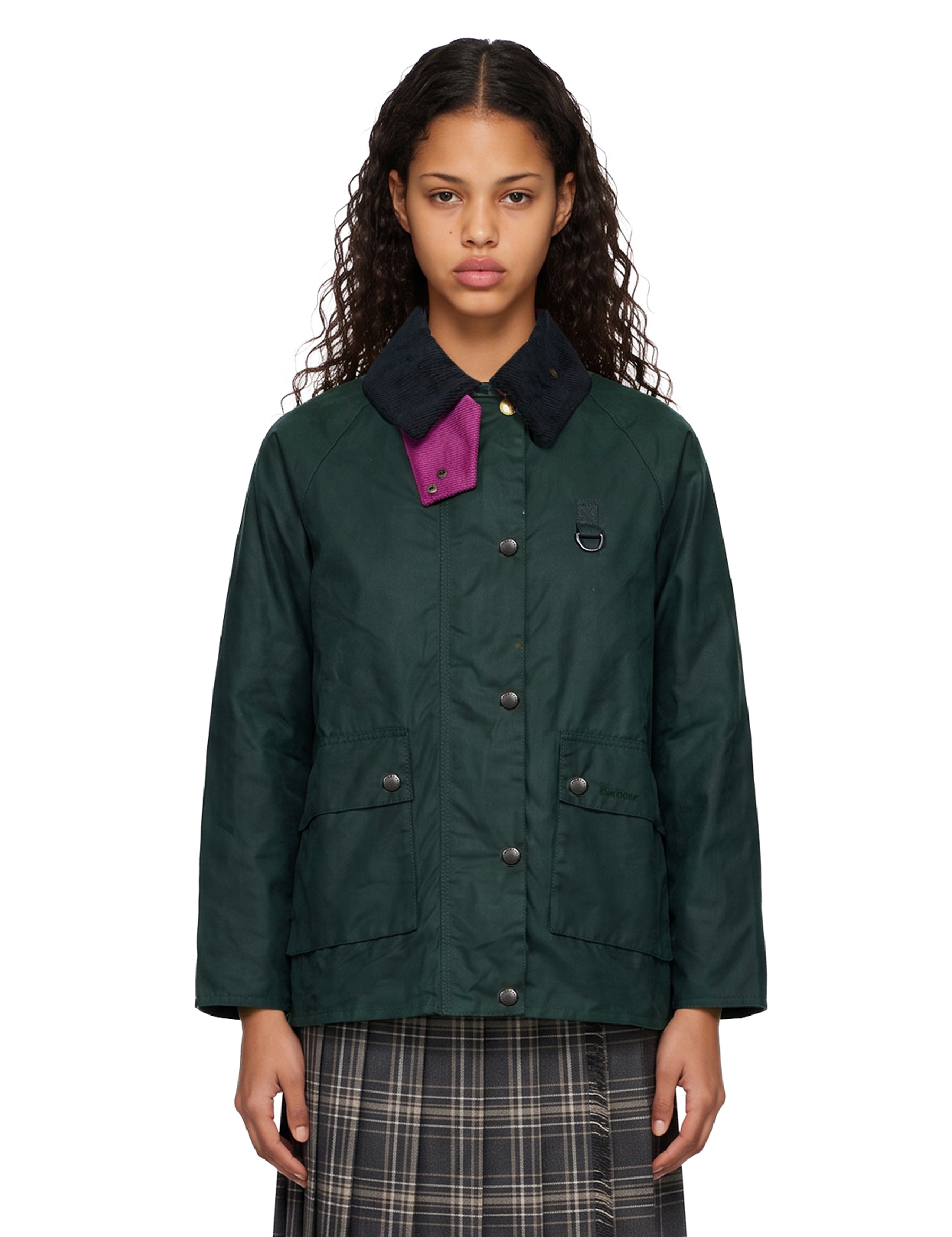 Giacca Spey cerata in verde 