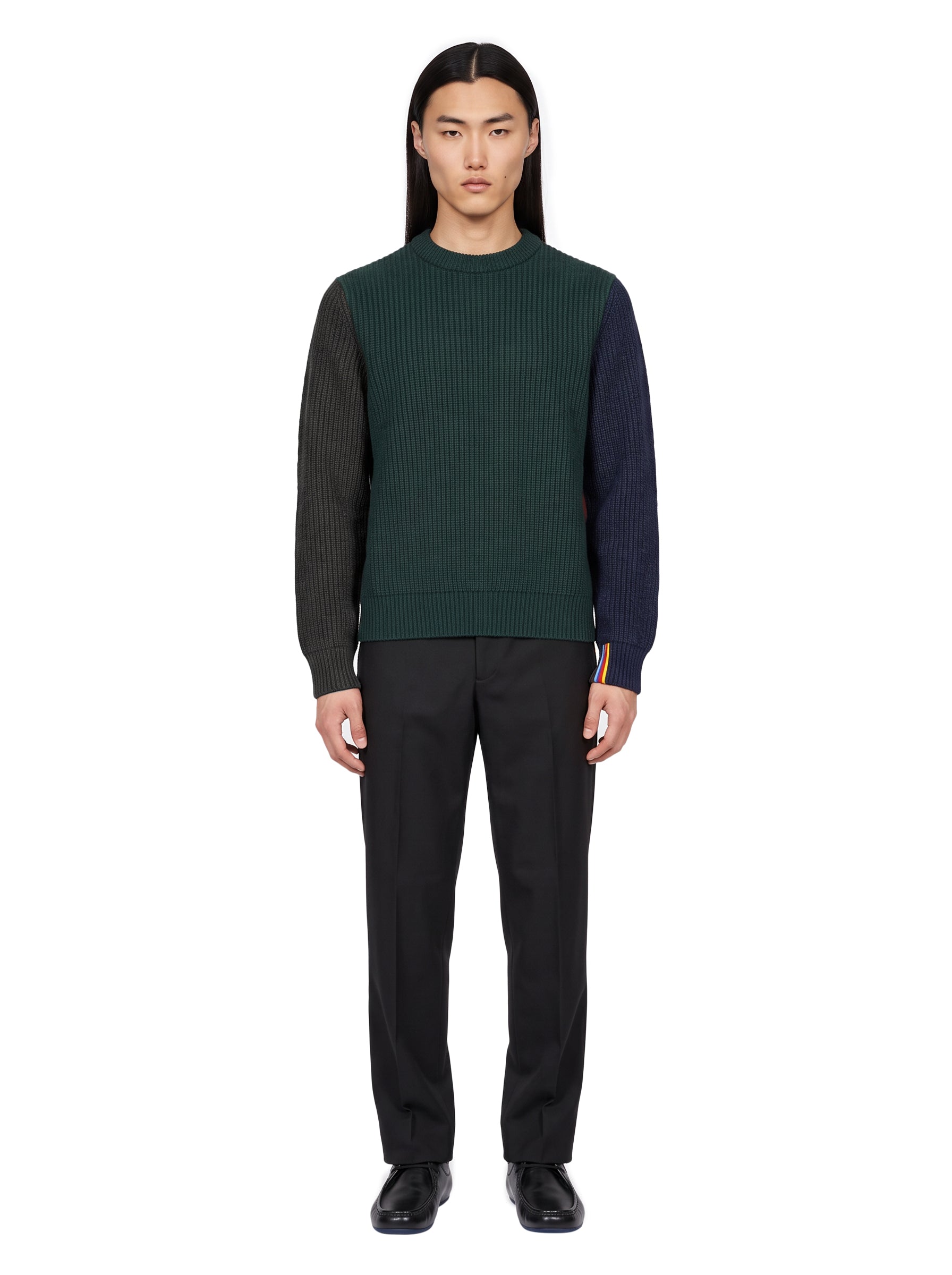 Maglione a trecce in verde 