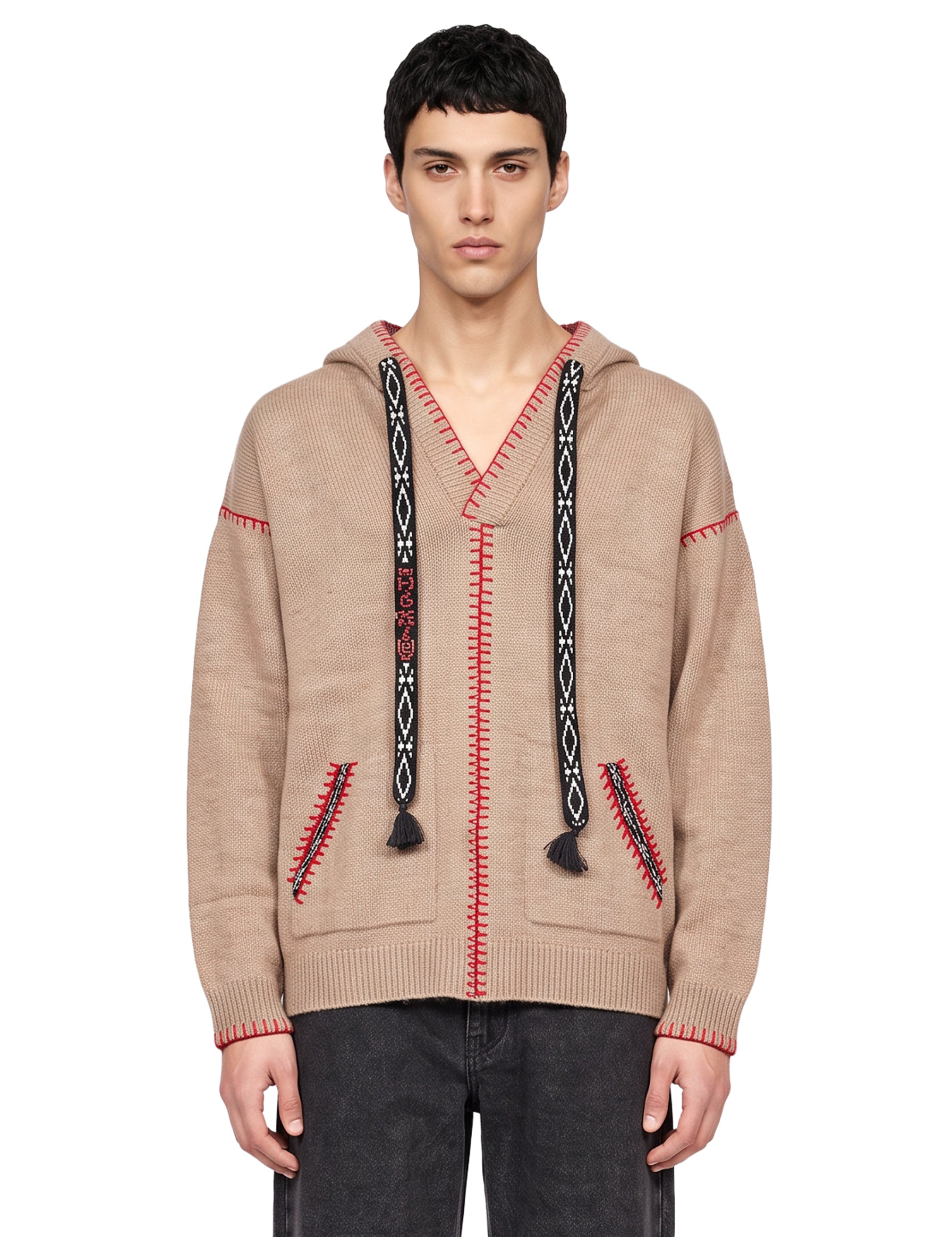 Felpa con cappuccio Kafti in beige 