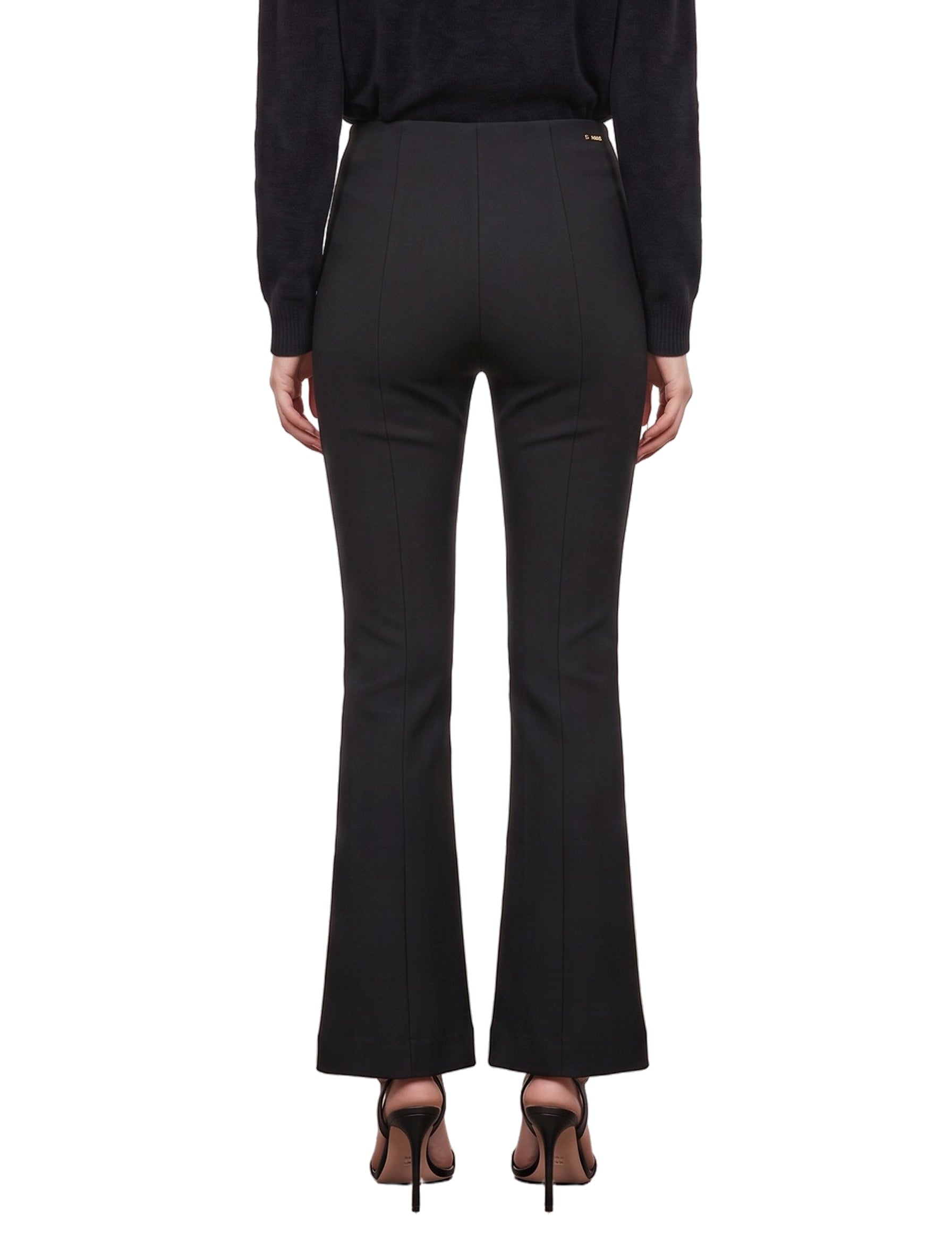 Pantaloni flare in nero 