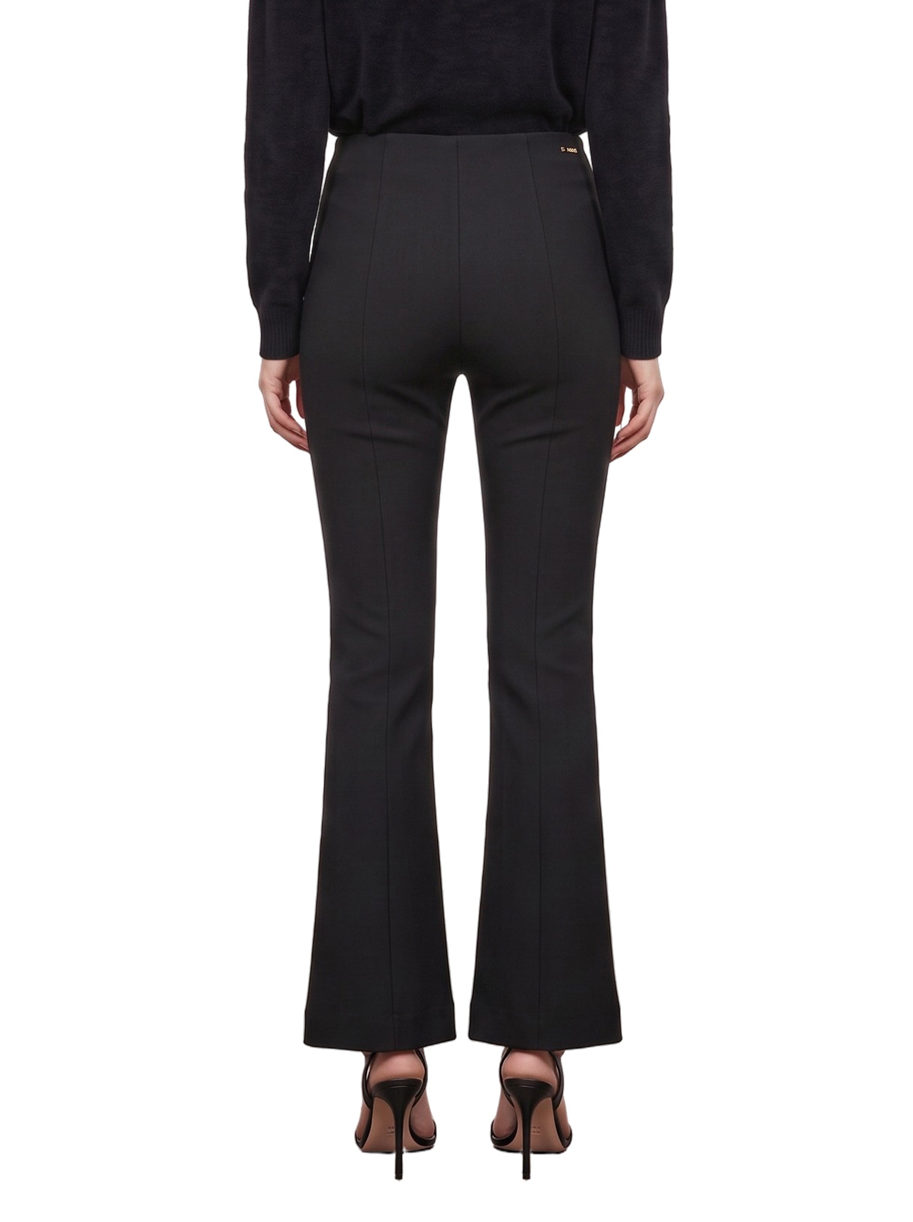 Pantaloni flare in nero 