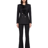 Pantaloni flare in nero 