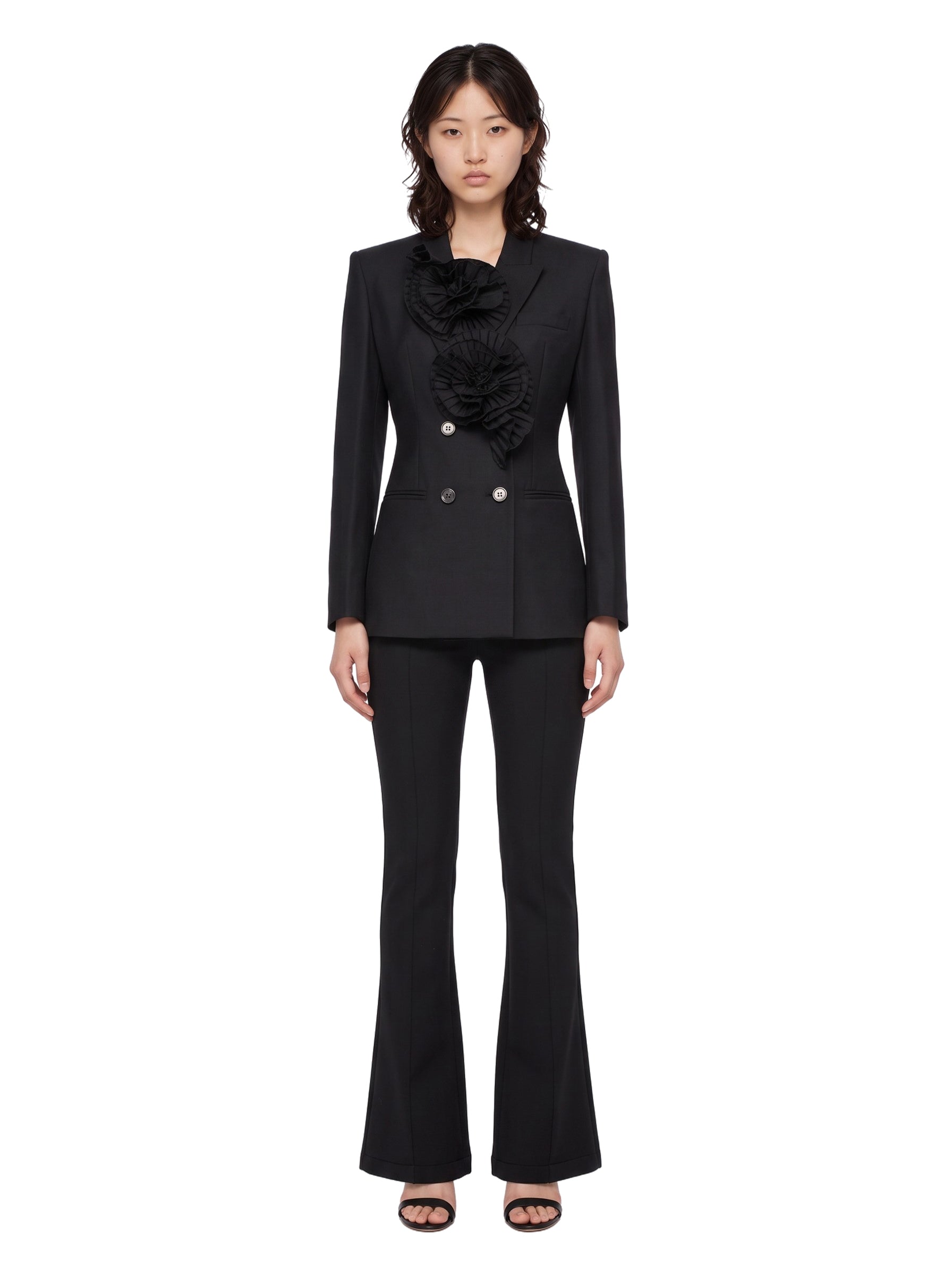 Pantaloni flare in nero 